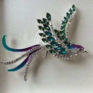 💚Anne Klein Crystal Bird Brooch💚